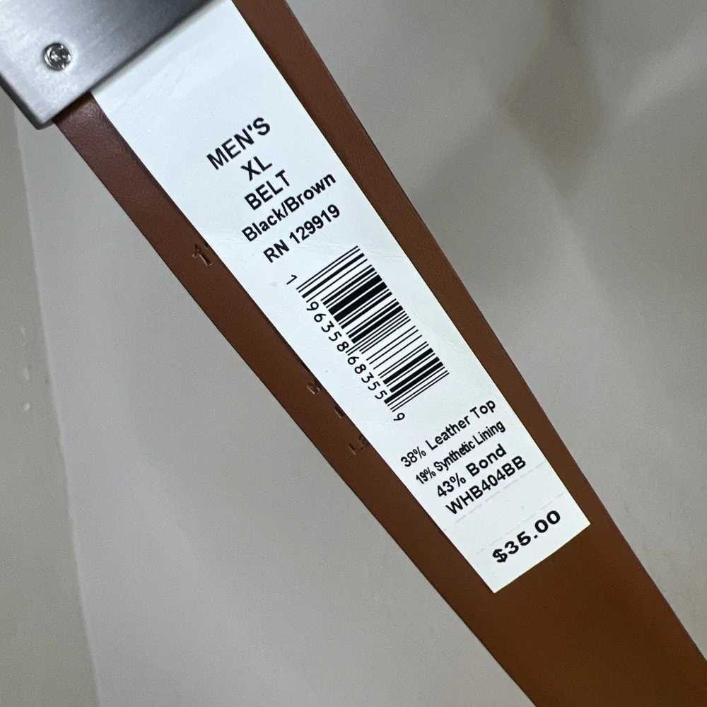Walter Hagen Men's Reversible Belt Black Brown Leather Golf XL 42-44 NEW